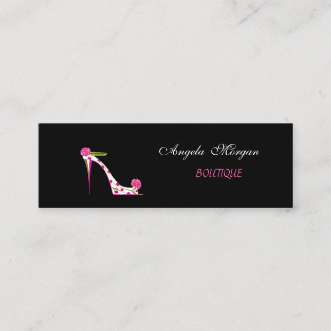 Modern Professional Elegant Stylish  -Heel Mini Business Card (Front)