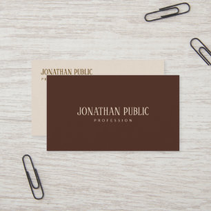 Modern Professional Elegant Template Brown & Beige Business Card