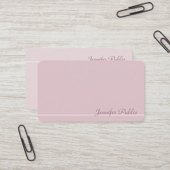 Modern Professional Elegant Trendy Matte Business Card (Front/Back In Situ)