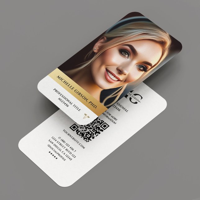 Modern Professional Elegant White Gold Line  Business Card (Modern Professional Elegant White Gold Line Business Card
)