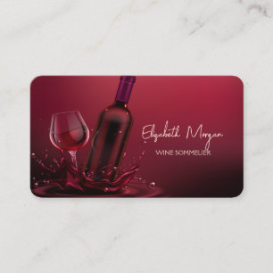Modern Professional Elegant Wine Glass Business Card