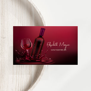 Modern Professional Elegant Wine Glass  Business Card