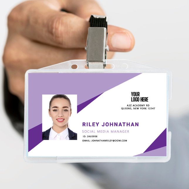 Modern Professional Employee Barcode ID  ID Badge (Creator Uploaded)