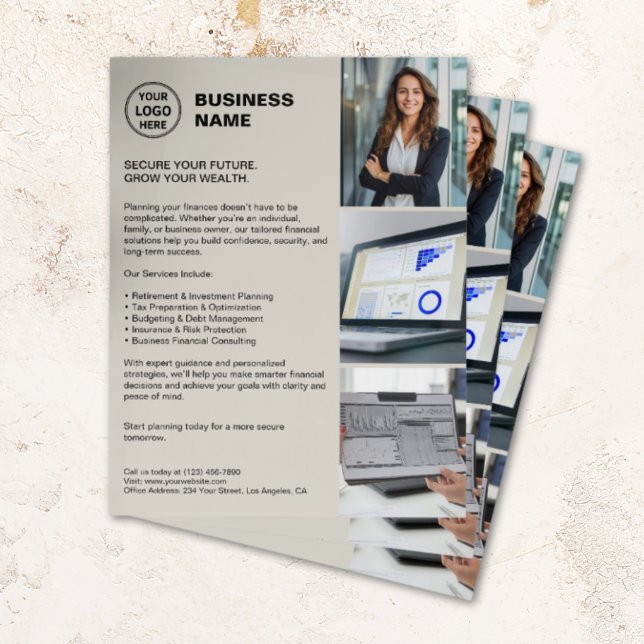 Modern Professional Financial Services Flyer (Modern Professional Financial Services Flyer)