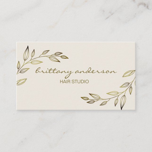 Modern Professional Floral Logo Design  Business Card (Front)