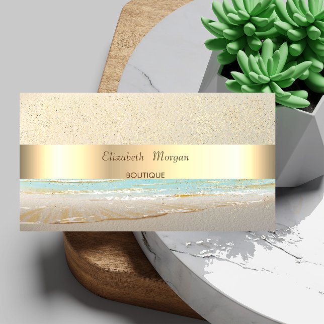 Modern Professional ,Gold Confetti,Stripe Business Card (Creator Uploaded)