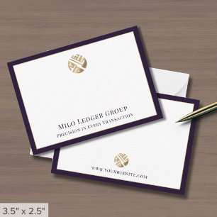 Modern Professional Gold Logo  Card