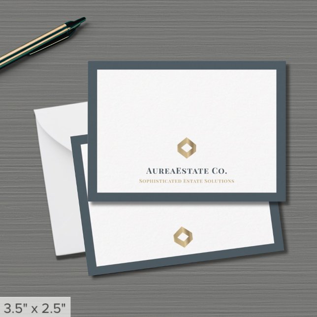 Modern Professional Gold Logo Note Card (Creator Uploaded)