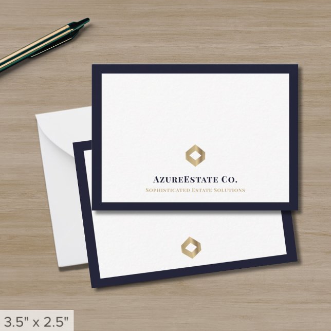 Modern Professional Gold Logo Note Card (Creator Uploaded)