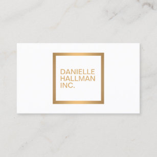 Modern Professional Gold Name Logo Business Card