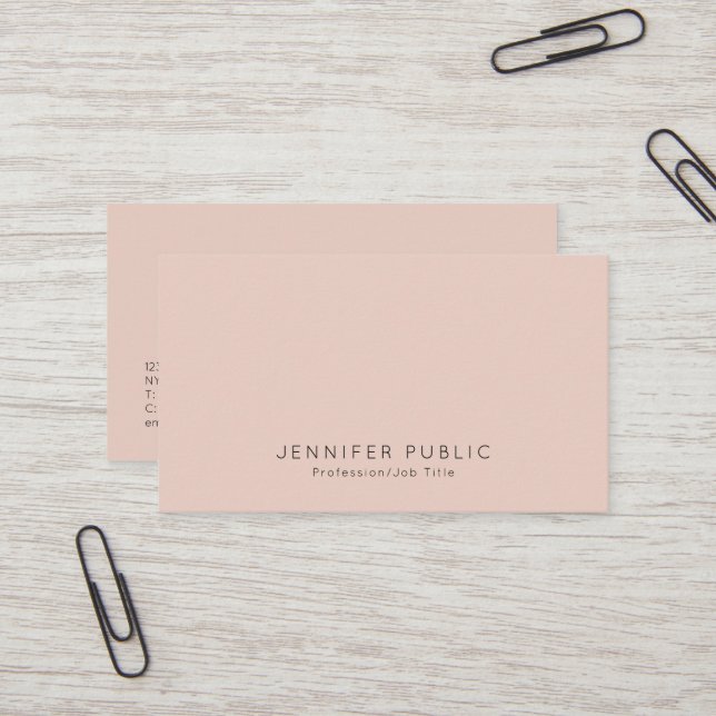 Modern Professional Gracious Simple Design Business Card (Front/Back In Situ)