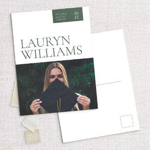 Modern Professional Grad Announcement Postcard