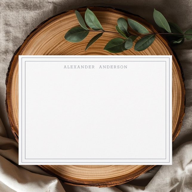 Modern Professional Grey Double Border Card (Creator Uploaded)