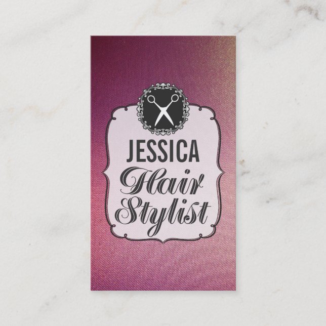 Modern Professional Hair Stylist Appointment Cards (Front)