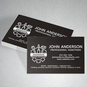 Modern Professional Handyman Services Business Card
