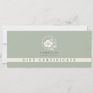 Modern Professional Head Spa Gift Certificate Invitation