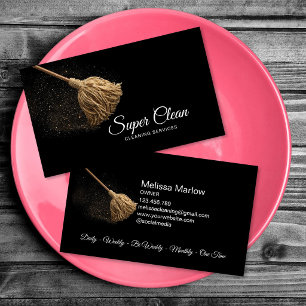 Modern Professional House Cleaning Housekeeping Business Card