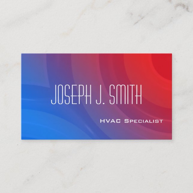 Modern Professional HVAC Business Cards (Front)