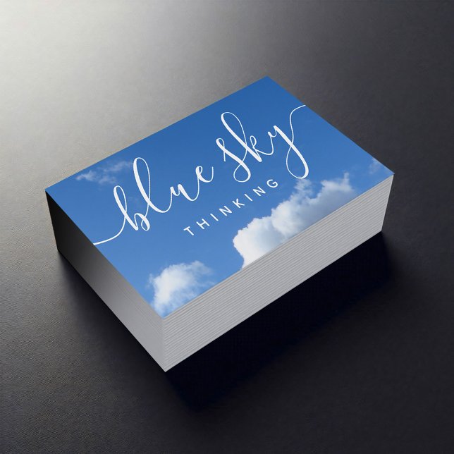 Modern Professional Innovative Clouds Blue Sky Business Card (Modern Professional Innovative Clouds Blue Sky Business Cards Cover Photo)