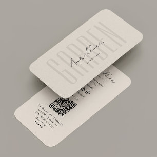 Modern Professional Landscape Gardener Sand Beige Business Card