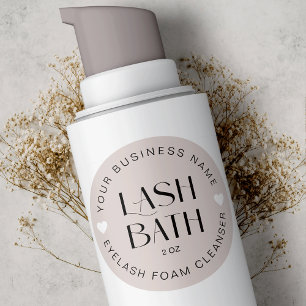 Modern Professional Lash Extension Foam Cleanser Classic Round Sticker