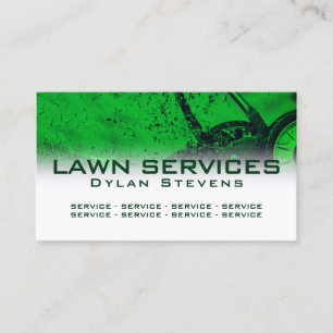 Modern professional lawn care business card