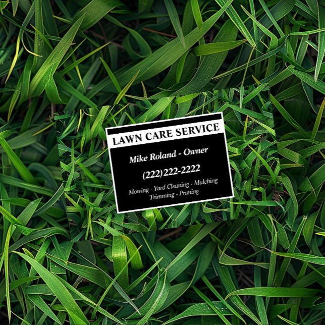 Modern Professional Lawn Care Gardener Services Business Card (Creator Uploaded)