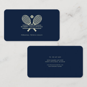 Modern Professional Lawn Tennis Coach Business Card