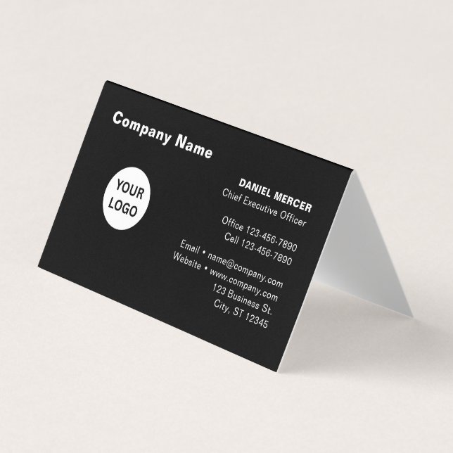 Modern Professional Logo Design Business Card (Front)