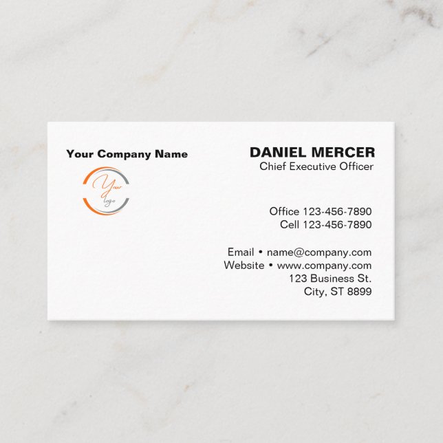 Modern Professional Logo Design Business Card (Front)