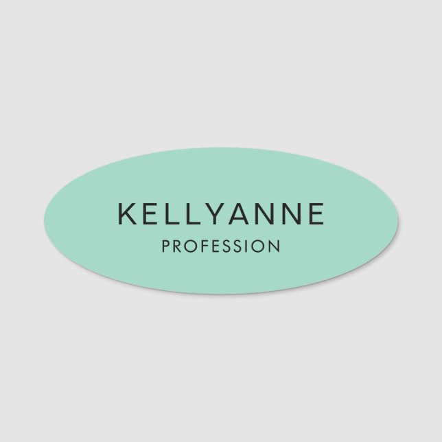 Modern Professional Magnetic Employees Name Tag (Front)