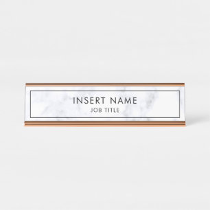 Modern Professional Marble Desk Name Plate