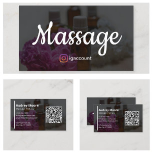 Modern Professional Massage Therapy Templates Business Card