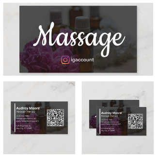 Modern Professional Massage Therapy Templates Business Card