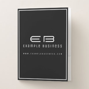 Modern Professional Minimal Company Business Pocket Folder