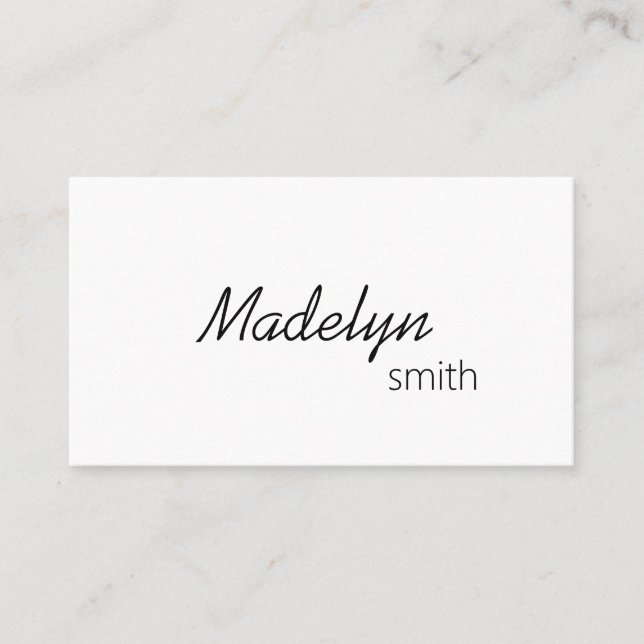 Modern Professional Minimal Hair Stylist QR Code Business Card (Front)