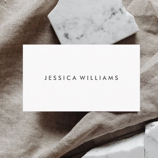 Modern Professional Minimal White Business Card (Creator Uploaded)