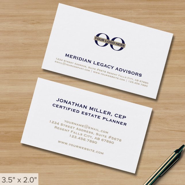 Modern Professional Minimalist Company Logo Business Card (Creator Uploaded)