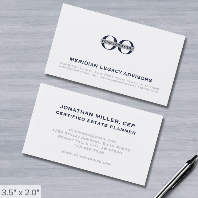 Modern Professional Minimalist Company Logo Business Card (Creator Uploaded)