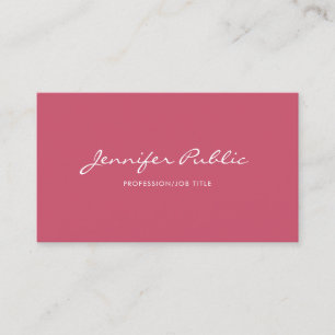Modern Professional Minimalist Design Red Template Business Card