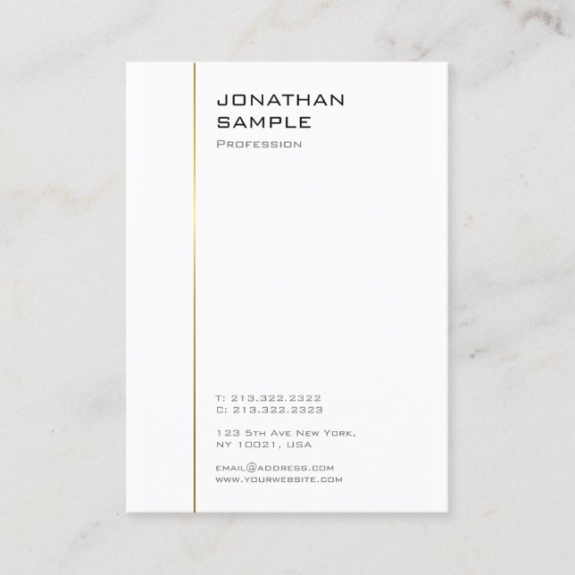 Modern Professional Minimalist Designed Template Business Card (Front)