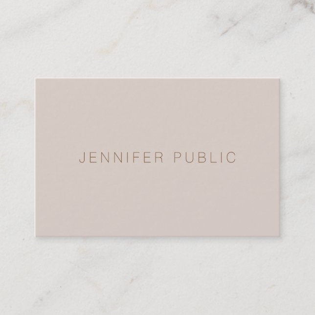Modern Professional Minimalist Elegant Template Business Card (Front)