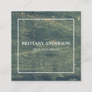 Modern Professional Minimalist Handwritten Black S Square Business Card