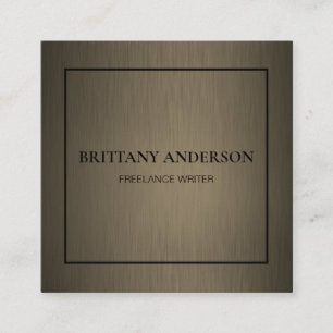 Modern Professional Minimalist Handwritten Square Business Card