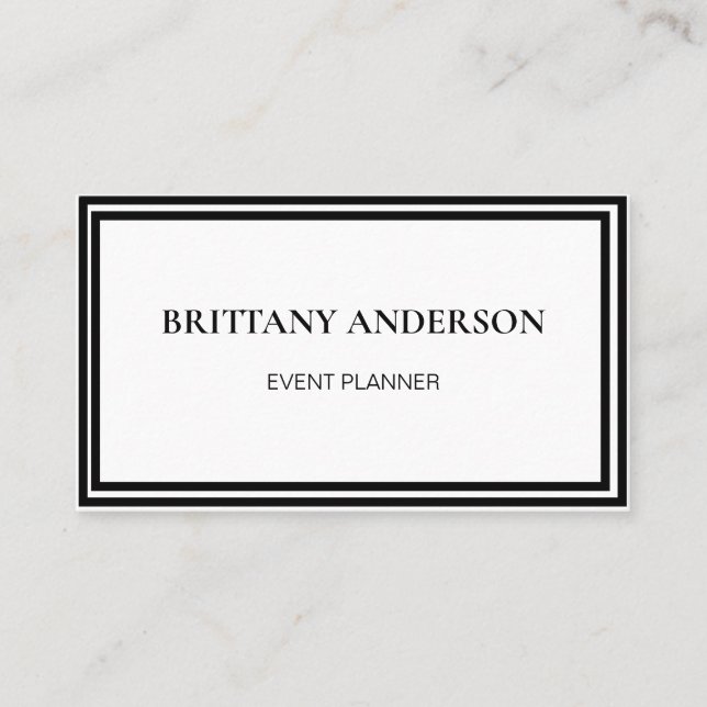 Modern Professional Minimalist Luxury Business Card (Front)