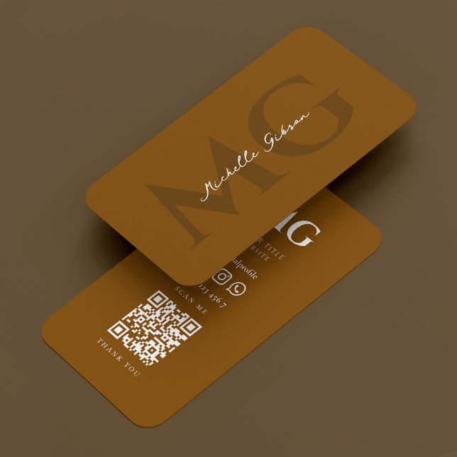 Modern Professional Minimalist Marketing Brown Business Card (Modern Professional Minimalist Marketing Brown Business Card
)