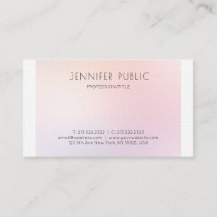 Modern Professional Minimalist Plain Elegant Luxe Business Card