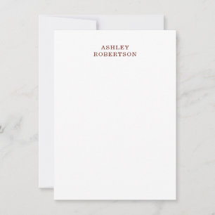 Modern Professional Minimalist Plain Own Name Card