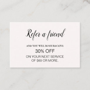 Modern Professional Minimalist Referral Business Card