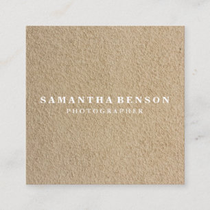 Modern Professional Minimalist Rustic Kraft Hello Square Business Card
